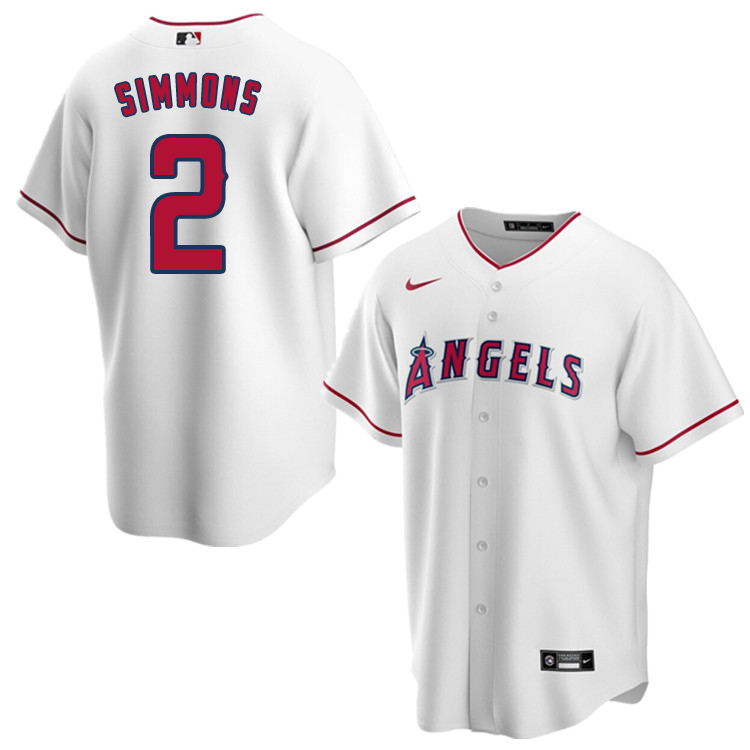 Nike Men #2 Andrelton Simmons Los Angeles Angels Baseball Jerseys Sale-White